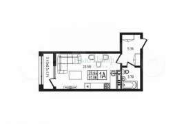 Квартира-студия, 31,4 м², 2/10 эт.