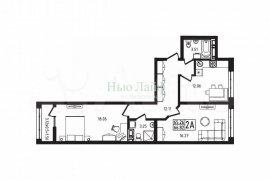 2-к. квартира, 66,8 м², 6/8 эт.