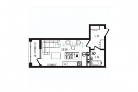 Студия Адыгея, Майкоп  (31.38 м²)