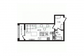 Студия Адыгея, Майкоп  (31.38 м²)