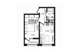 1-к кв. Адыгея, Майкоп  (35.45 м²)