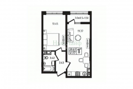 1-к кв. Адыгея, Майкоп  (41.17 м²)