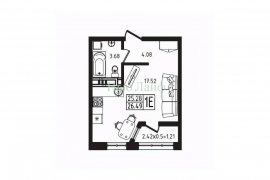 Студия Адыгея, Майкоп  (26.49 м²)