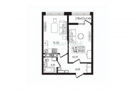 1-к кв. Адыгея, Майкоп  (39.83 м²)