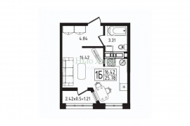 Студия Адыгея, Майкоп  (25.78 м²)