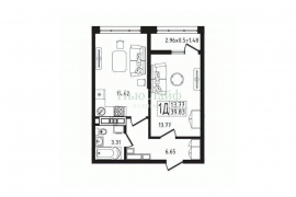 1-к кв. Адыгея, Майкоп  (39.83 м²)