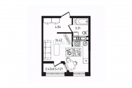 Студия Адыгея, Майкоп  (25.78 м²)