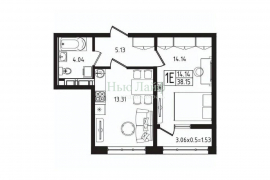 Продается 1-комн. квартира, 38,15 м²

