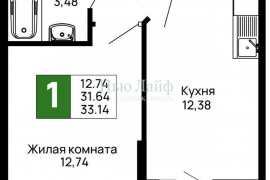 1-к кв. Адыгея, Майкоп 9 Мая ул., 14А (33.14 м²)