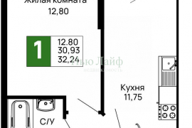 1-к кв. Адыгея, Майкоп 9 Мая ул., 14А (32.24 м²)