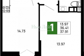 1-к кв. Адыгея, Майкоп 9 Мая ул., 14А (37.91 м²)