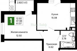 1-к кв. Адыгея, Майкоп 9 Мая ул., 14А (41.07 м²)
